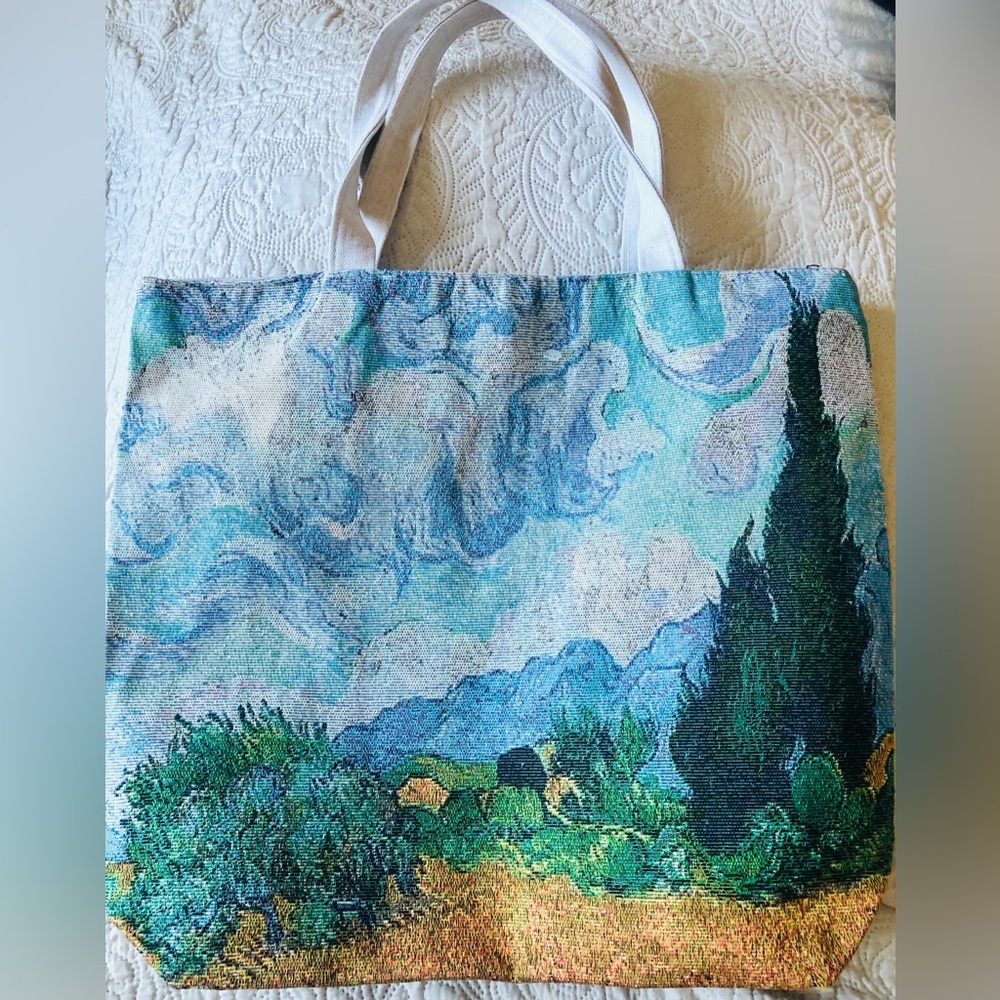 VAN GOGH Canvas Art Tote Bag with Zipper